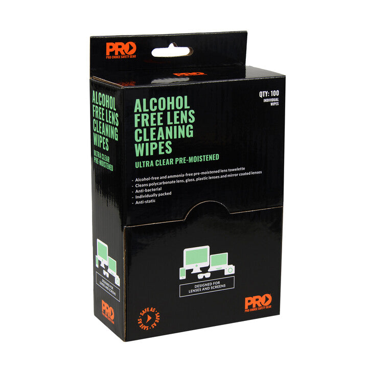 Lens Cleaning Wipe - Alcohol Free 100 Pack