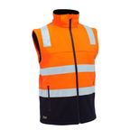 Taped Hi Vis 3 In 1 Soft Shell Jacket - Orange/Navy