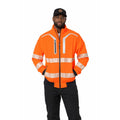 Taped Hi Vis Soft Shell Bomber Jacket - Orange