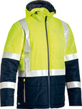 Bisley Hi-Vis Puffer Jacket in yellow and navy