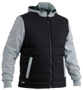 Bisley FLX and MOVE puffer fleece hooded jacket in black
