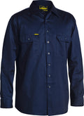 Bisley lightweight drill long sleeve shirt in navy