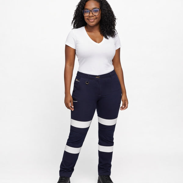 Bisley Women's Taped Mid Rise Stretch Cotton Pants